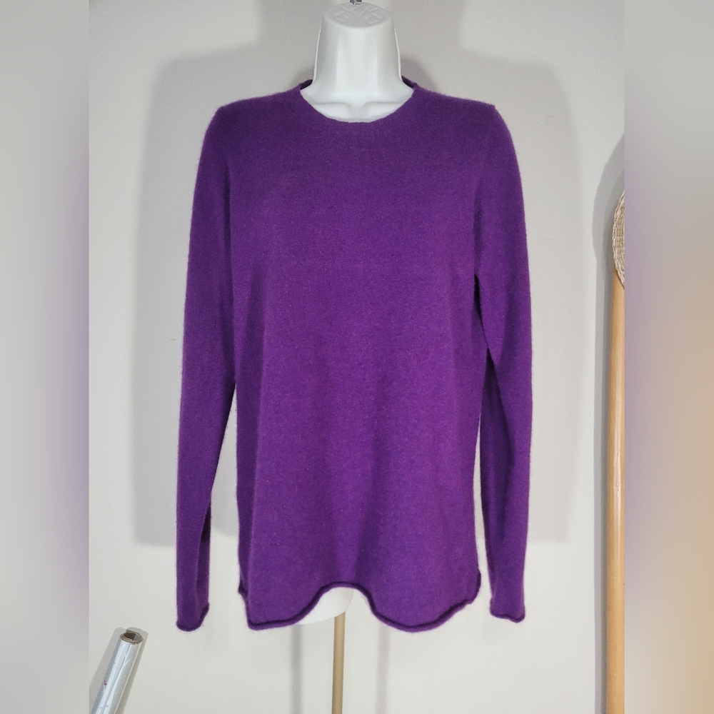 J. Crew Rich Purple Crew Neck Sweater